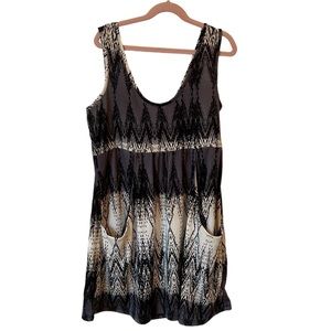 J. Valdi empire waist, baby doll swimsuit cover-up with pockets size small